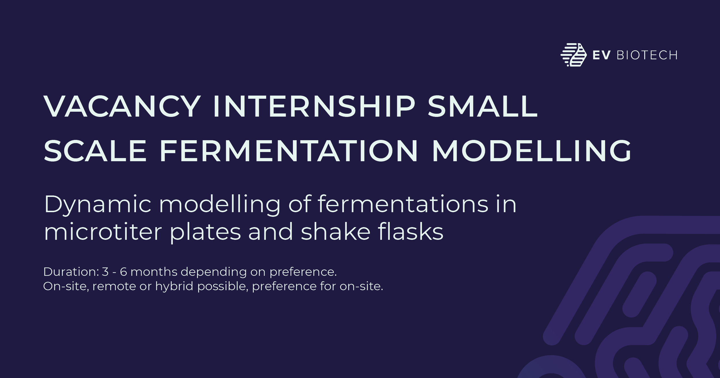 Vacancy Internship Small Scale Fermentation